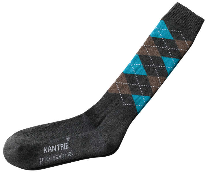 KANTRIE Kniestrümpfe d-braun/m-bl./braun